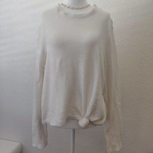 Madewell Texture & Thread Tie-Knot Long Sleeve Tee